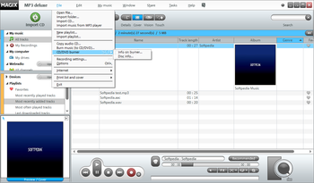 MAGIX MP3 Deluxe screenshot 2