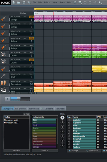 Magix Music Maker Movie Score Edition screenshot 2