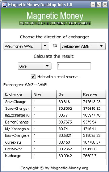 Magnetic Money Desktop Int screenshot