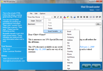 Mail Broadcaster screenshot 2