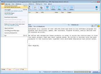 Mail Commander Deluxe screenshot 3