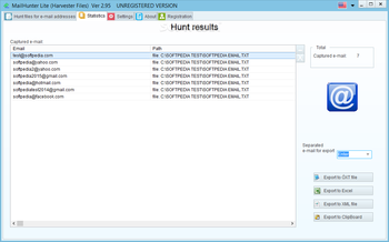 Mail Hunter Lite (Harvester Files) screenshot 2