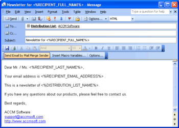 Mail Merge Sender for Outlook screenshot