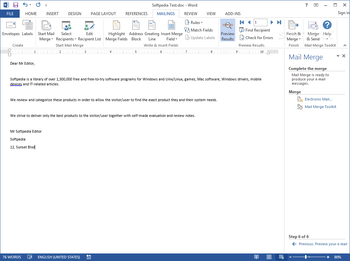 Mail Merge Toolkit screenshot