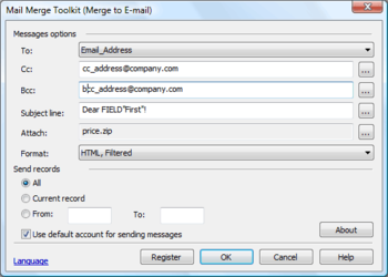 Mail Merge Toolkit screenshot