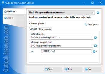 Mail Merge with Attachments for Outlook screenshot