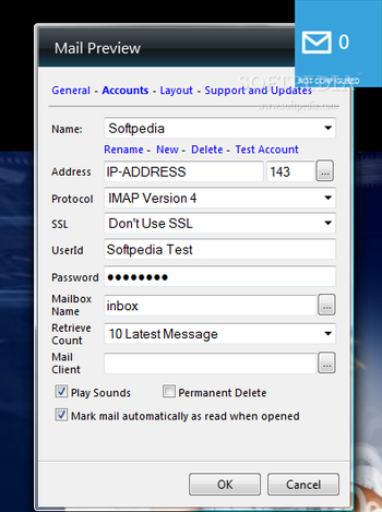 Mail Preview Gadget screenshot 2