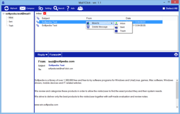 Mail1Click screenshot 2