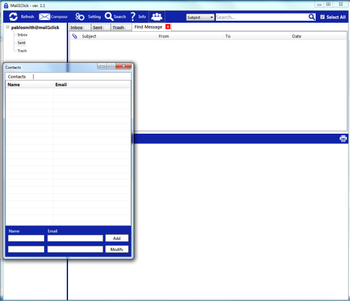 Mail1Click screenshot