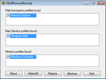 MailBrowserBackup screenshot