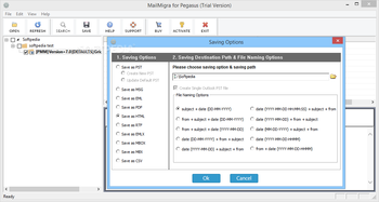 MailMigra for Pegasus screenshot