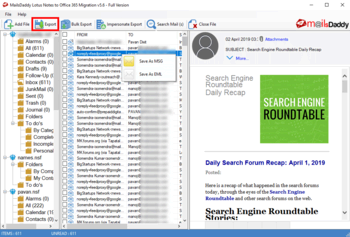 MailsDaddy Lotus Notes to Office 365 Migration screenshot