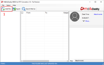 MailsDaddy MBOX to PST Converter screenshot