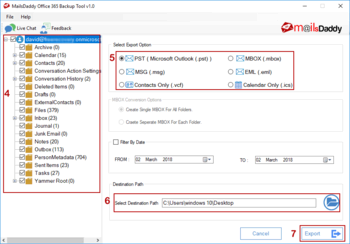 MailsDaddy Office 365 Backup Tool screenshot