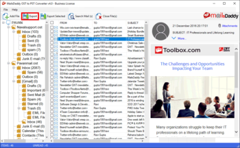 MailsDaddy OST to PST Converter screenshot