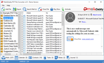 MailsDaddy PST File Converter screenshot