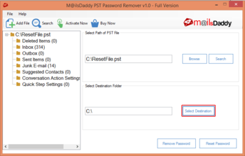 MailsDaddy PST Password Remover screenshot 3