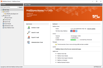 MailStore Home Portable screenshot