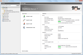 MailStore Server screenshot