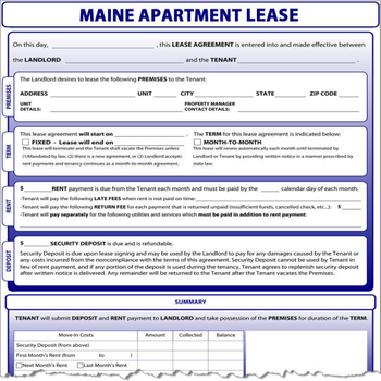 Maine Apartment Lease screenshot