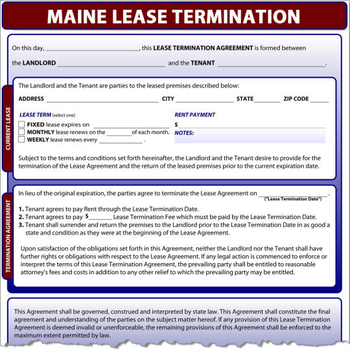 Maine Lease Termination screenshot