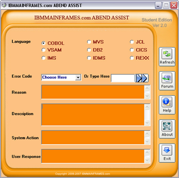 Mainframe Abend Assist screenshot