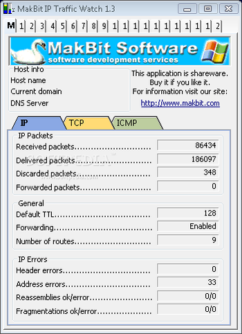 MakBit IP Traffic Watch screenshot