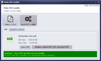 Make PDF smaller screenshot