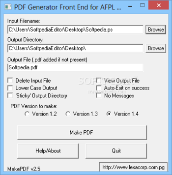 MakePDF screenshot