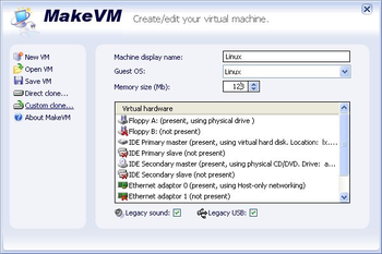 MakeVM screenshot