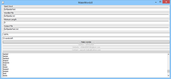 MakeWordsX screenshot