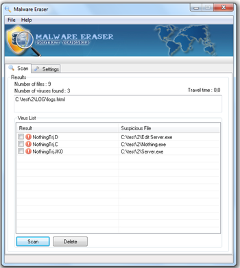 Malware Eraser screenshot