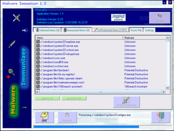 Malware Immunizer screenshot 3
