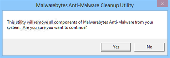 Malwarebytes Anti-Malware Cleanup Utility screenshot