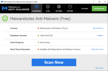 Malwarebytes Anti-Malware screenshot