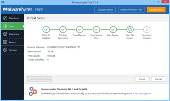 Malwarebytes screenshot 2