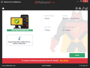 MalwareFox AntiMalware screenshot