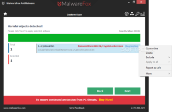 MalwareFox AntiMalware screenshot 2