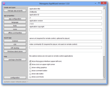 Managana AppWizard screenshot 2