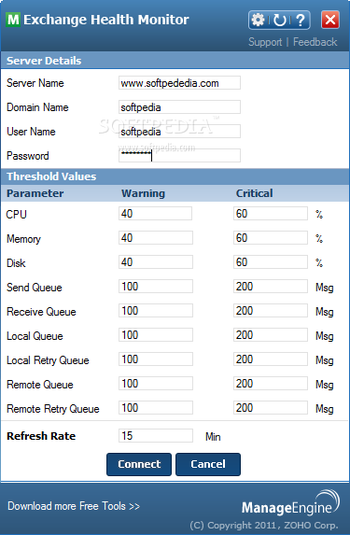 ManageEngine Exchange Health Monitor screenshot 2