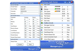 ManageEngine Exchange Health Monitor screenshot 2