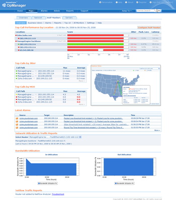 ManageEngine OpManager Voip Monitor screenshot