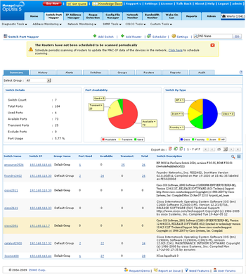 ManageEngine OpUtils screenshot