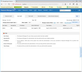 ManageEngine PasswordManager Pro screenshot 7