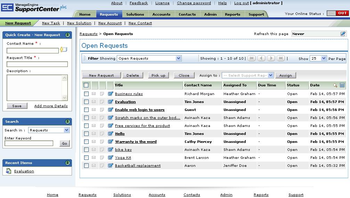 ManageEngine SupportCenter Plus screenshot