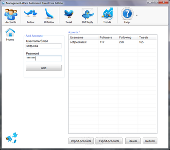 Management-Ware Automated Tweet Free Edition screenshot