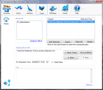 Management-Ware Automated Tweet Free Edition screenshot 4