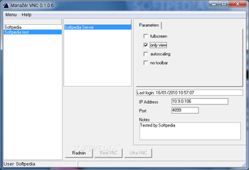 Manazer VNC screenshot