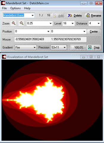 Mandelbrot Set screenshot