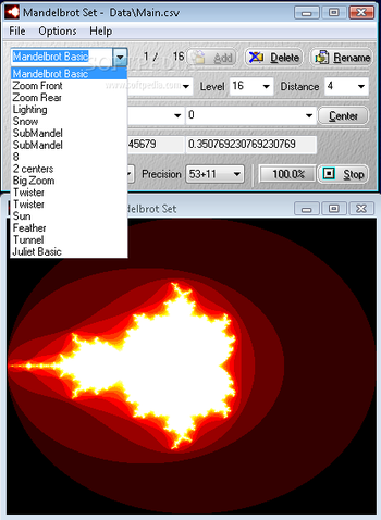 Mandelbrot Set screenshot 2